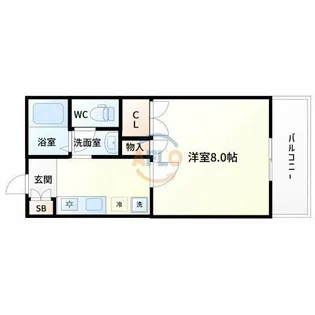 ドミトリオ仁王田【6階】の間取り