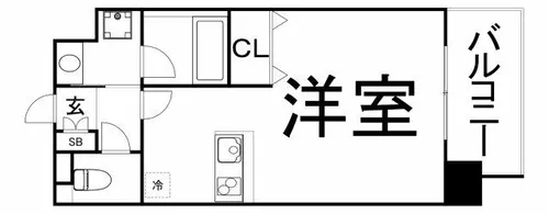 アーバンフラッツ上町【15階】の間取り