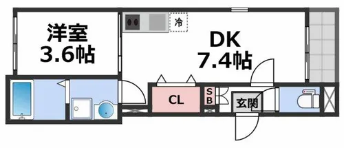ハーモニーテラス中川東【1階】の間取り