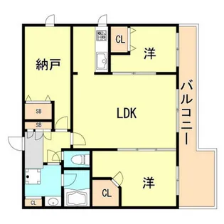 エステムプラザ神戸水木通グランクロス【15階】の間取り
