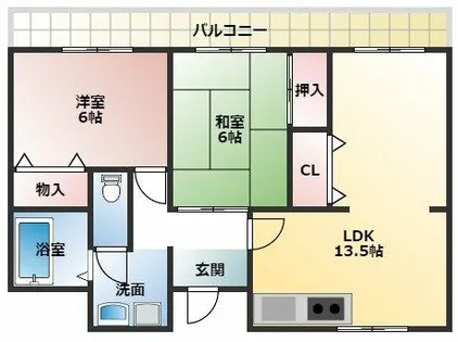 サントピア綾園【4階】の間取り