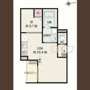 Jack korakuⅡ【1階】の間取り