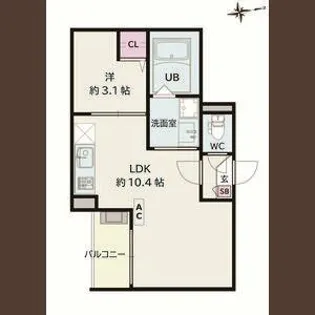 Jack korakuⅡ【1階】の間取り