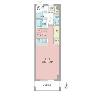 B’s117【6C号室】の間取り