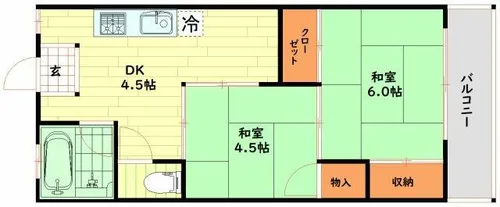 住吉苑【3階】の間取り