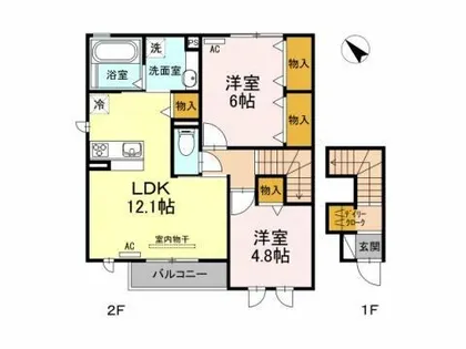 グランツ Ⅱ【2階】の間取り