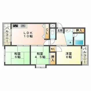 パルシティ伊川谷【1階】の間取り