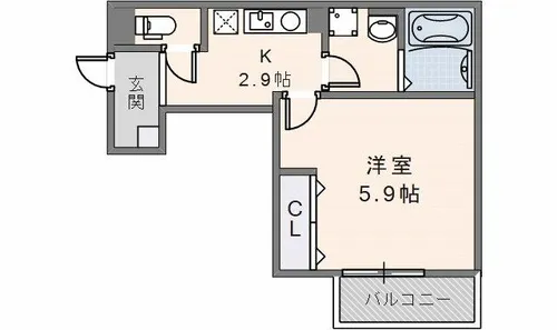 ALEGRIA東花園【304号室】の間取り
