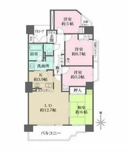 ファミール稲沢弐番館【5階】の間取り