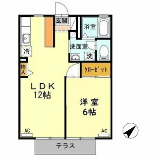 リバーサイド向山【2階】の間取り