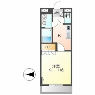グランデール栄【206号室】の間取り
