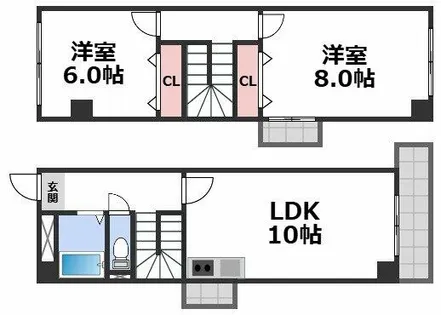 ラフィーヌ帝塚山【3階】の間取り