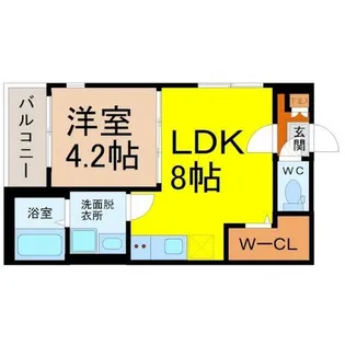 ハーモニーテラス尾頭橋III【101号室】の間取り