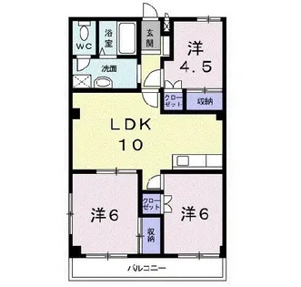 カサボニータ【3階】の間取り