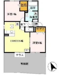 ルピナ ウエスト リバー【1階】の間取り