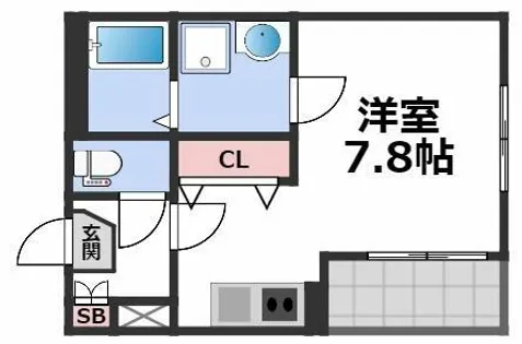 ハーモニーテラス新今里Ⅴ【1階】の間取り