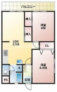 ローパス三葛【306号室】の間取り