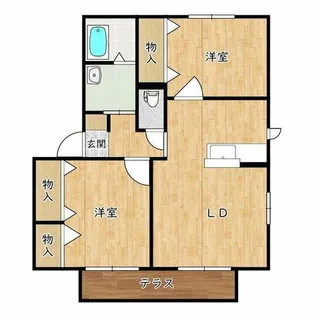 大阪府堺市西区浜寺南町1丁【アパート】の間取り