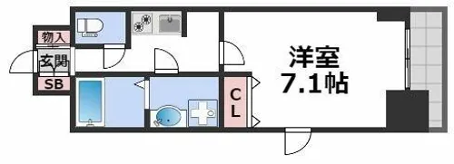 S-RESIDENCE Hommachi Marks【14階】の間取り