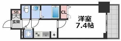 アーバネックス大阪城WEST【5階】の間取り