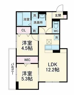 ルヴィータ大秋【2階】の間取り