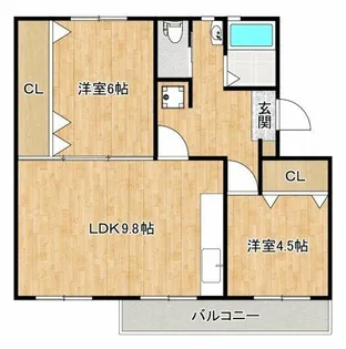 大阪府箕面市粟生間谷西4丁目【マンション】の間取り