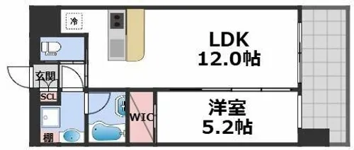 プレジオ玉造【11階】の間取り