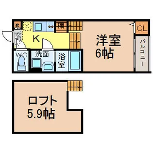 アヴェルタージュみずほ【1階】の間取り