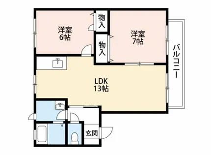 トルテュシャトーC【2階】の間取り
