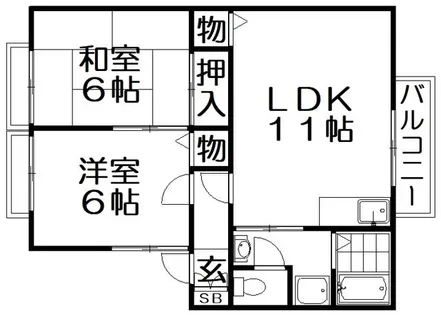ソレール桜丘【103号室】の間取り