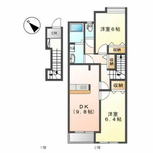 アイエスパレス・ウェスト【2階】の間取り