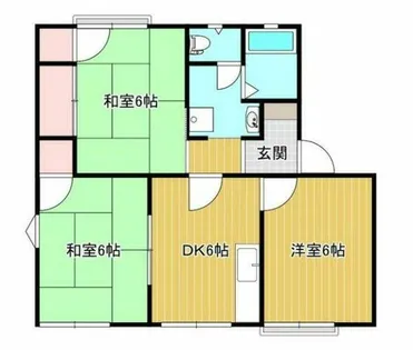 叶い坂【1-1号室】の間取り
