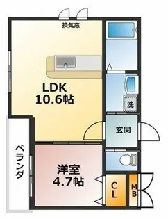 チェリーヒルズ【A103号室】の間取り
