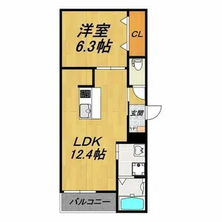 LE COCON 豊橋 Ⅱ【2階】の間取り