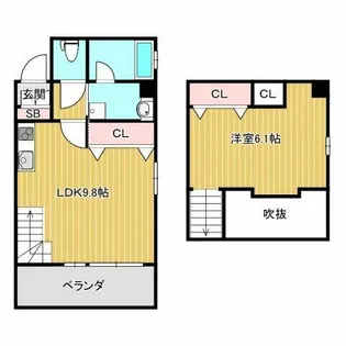 ブランミュール文の里【7階】の間取り