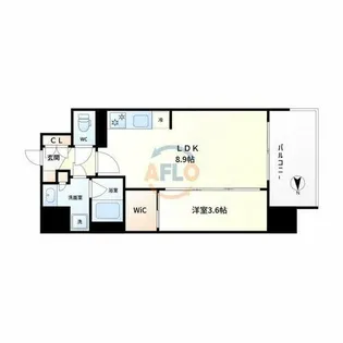 シーズンフラッツ福島【8階】の間取り