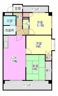 スカイコートウスイ【4階】の間取り