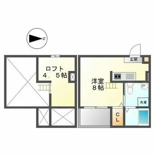 エミアス熱田【1階】の間取り