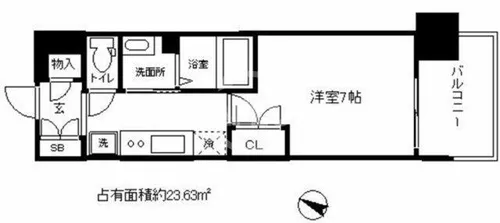 クレストコート靭公園【5階】の間取り