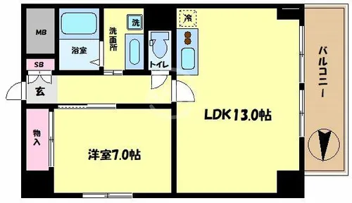 リエス桜川【3階】の間取り