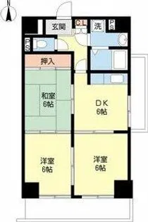 リージョン妙音【9階】の間取り