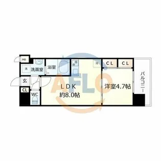 スワンズシティ大阪イースト【6階】の間取り