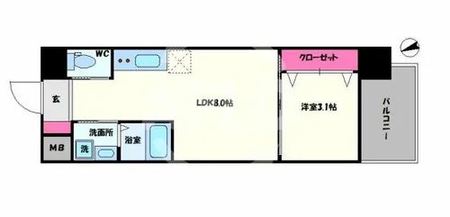 LIVIAZ三明町【7階】の間取り