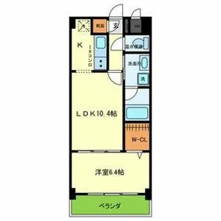 メゾンドバレー【204号室】の間取り