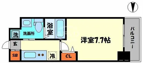 LIVIAZ NAMBA SOL【8階】の間取り