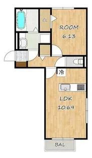 グレイスファミーユ【1階】の間取り