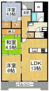 メゾンドール富田林【7階】の間取り