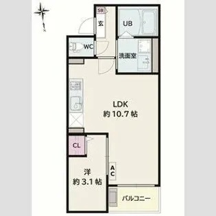 Jack todanishiⅠ【1階】の間取り