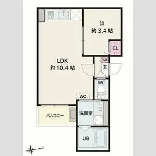 Jack todanishiⅠ【3階】の間取り