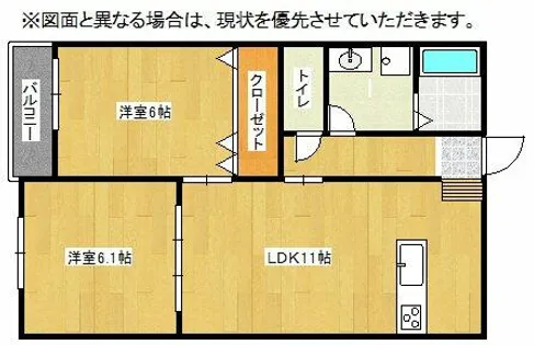 福岡県北九州市小倉北区上到津4丁目【アパート】の間取り